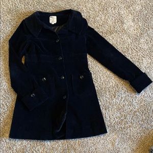 Tulle Black Velvet Pea Coat - in great condition